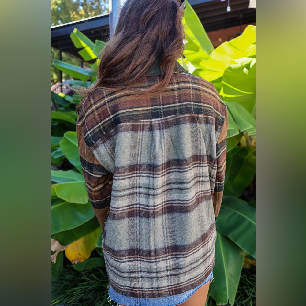 BLANKNYC Situationship Plaid Shirt Jacket NWT S - Picture 9 of 9